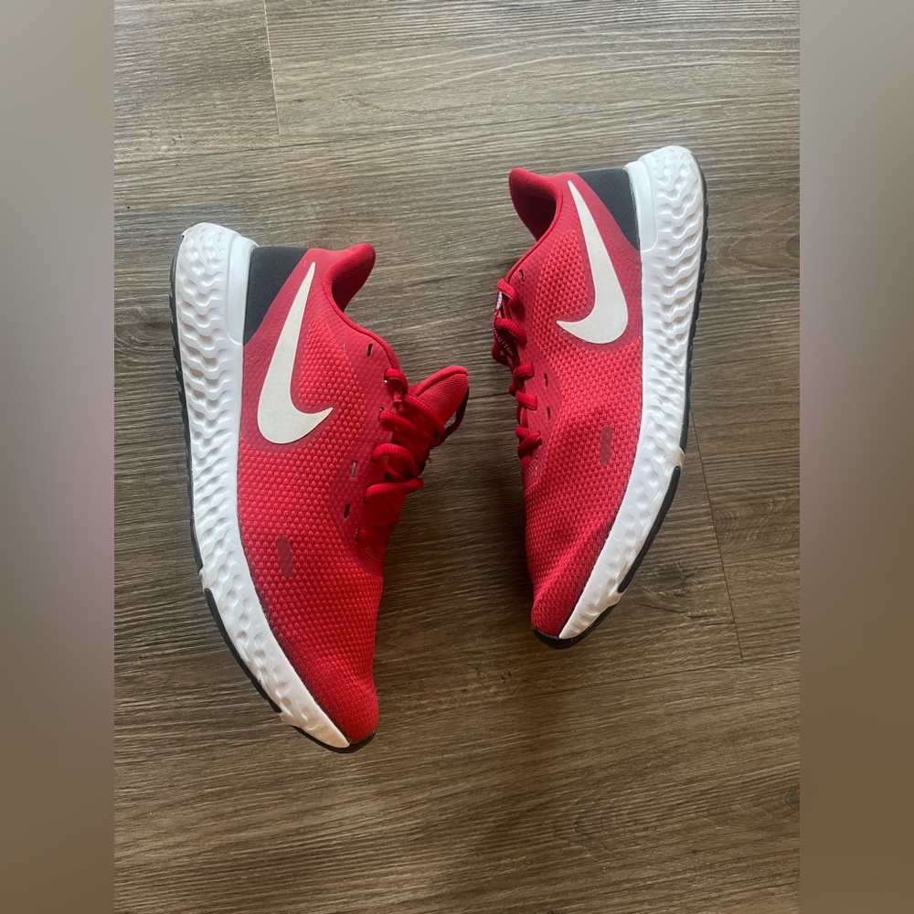 Nike Red and White Running Shoes